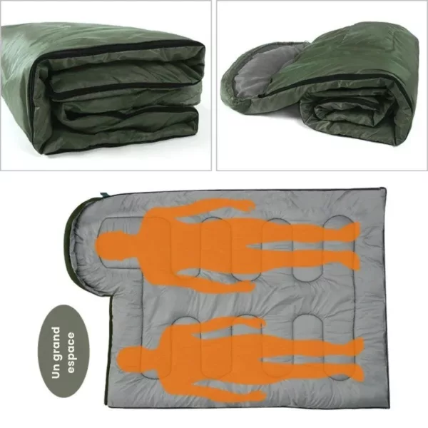 Sac de couchage ultra compact été – léger et respirant pour les nuits chaudes en bivouac – facile à transporter