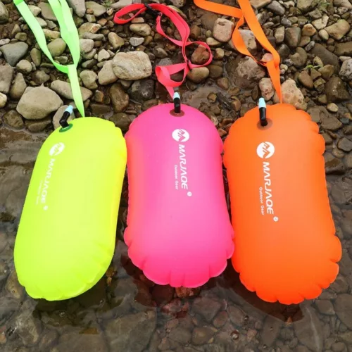 Sac de natation gonflable – Flotteur étanche 2-en-1 pour sécurité et rangement en eau libre