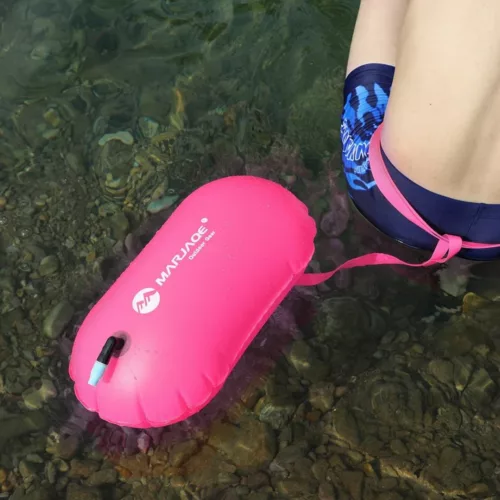 Sac de natation gonflable – Flotteur étanche 2-en-1 pour sécurité et rangement en eau libre