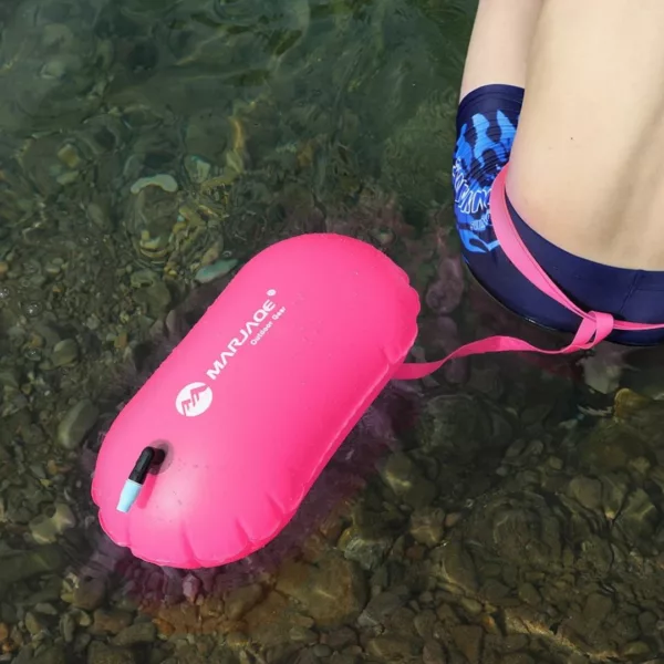 Sac de natation gonflable – Flotteur étanche 2-en-1 pour sécurité et rangement en eau libre