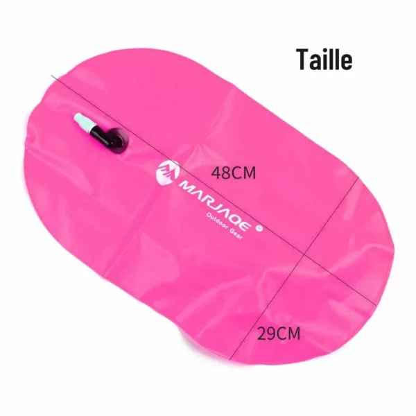 Sac de natation gonflable – Flotteur étanche 2-en-1 pour sécurité et rangement en eau libre