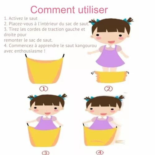 Sac de saut kangourou – Jeu sportif amusant pour enfants – Développe coordination et motricité