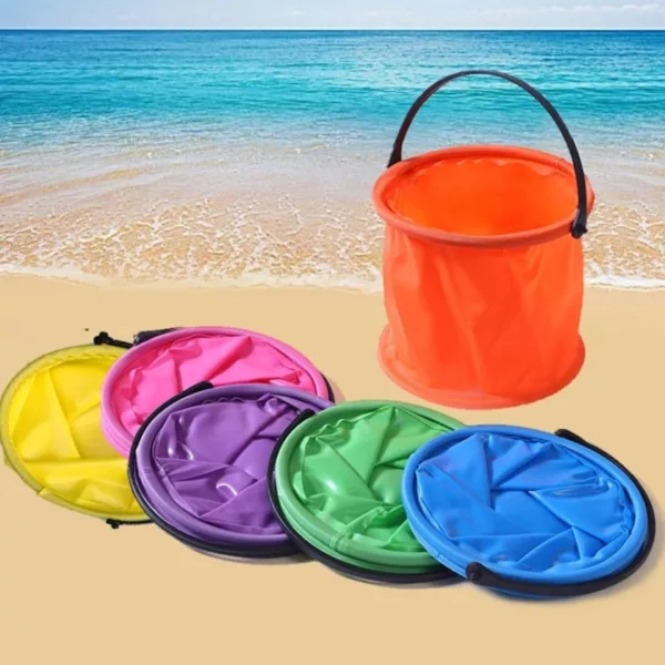 Seau de sable de plage pliable