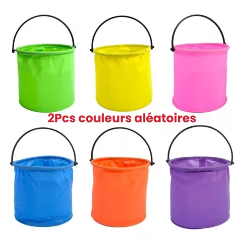 Seau de sable de plage pliable
