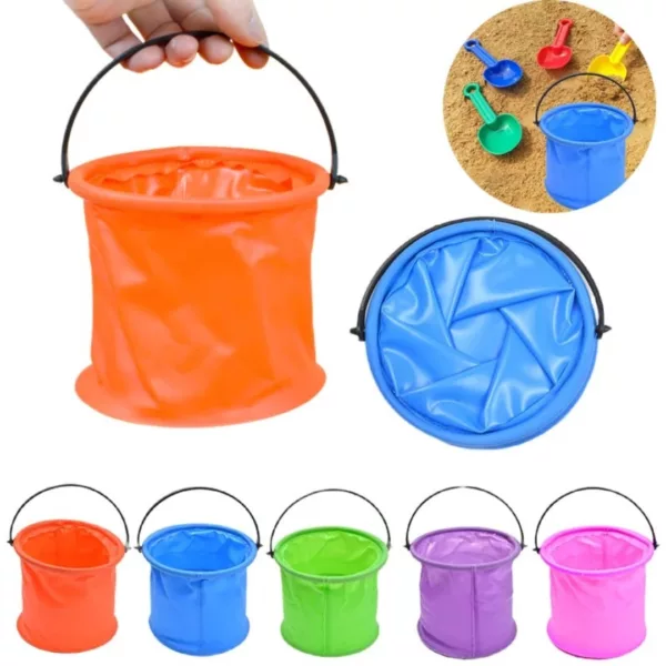 Seau de sable de plage pliable