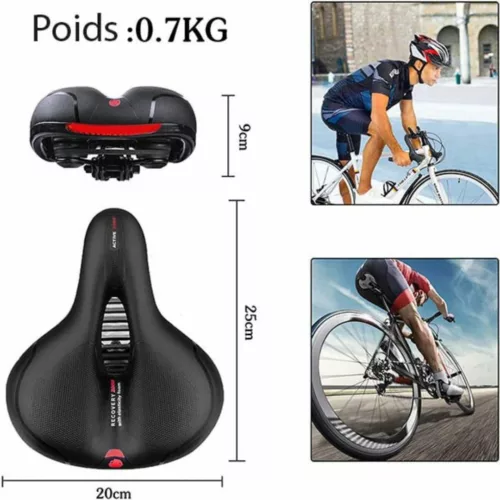Selle vélo anti douleur – Confort optimal longue distance – Réduit pression et engourdissements