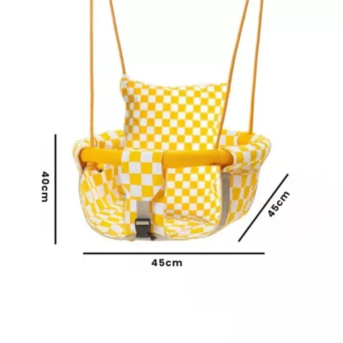 Siège balançoire pour bébé – Sécurité et confort doux en bois naturel pour des moments d’éveil joyeux à la maison