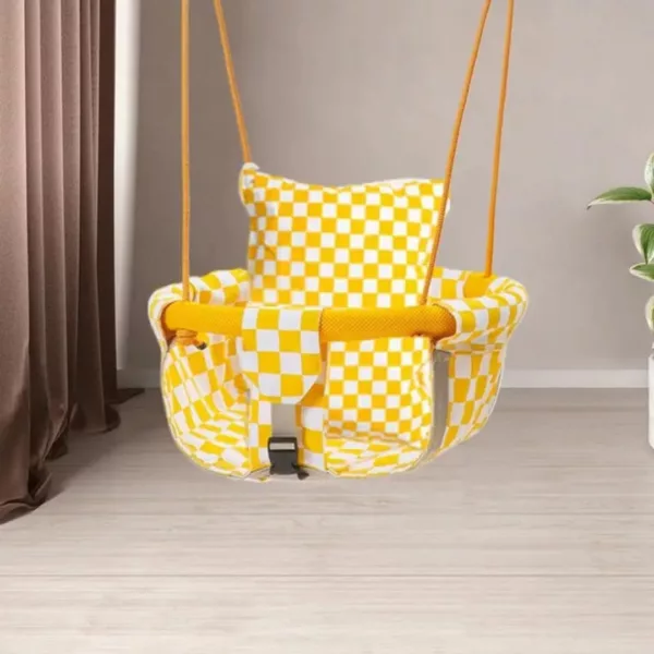 Siège balançoire pour bébé – Sécurité et confort doux en bois naturel pour des moments d’éveil joyeux à la maison