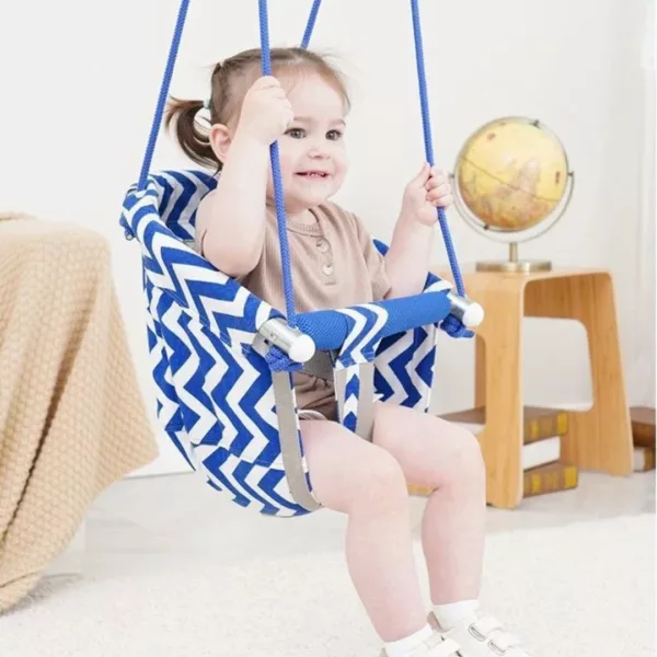 Siège balançoire pour bébé – Sécurité et confort doux en bois naturel pour des moments d’éveil joyeux à la maison