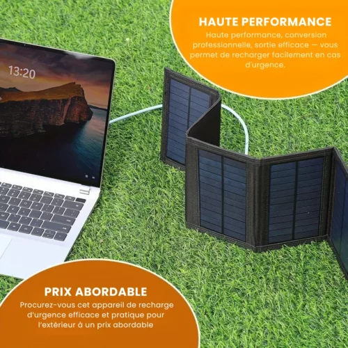 Support solaire recharge camping – Énergie gratuite en plein air, idéal pour bivouac et randonnées autonomes