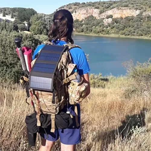Support solaire recharge camping – Énergie gratuite en plein air, idéal pour bivouac et randonnées autonomes