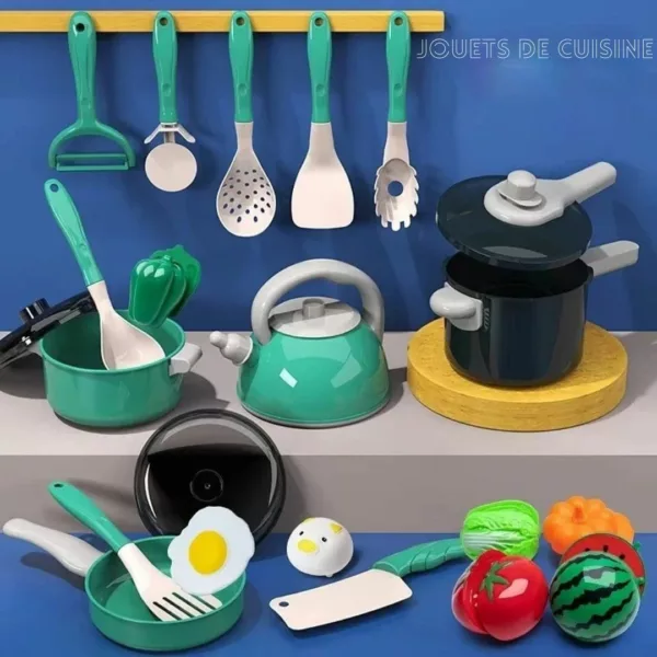 Ustensiles de cuisine enfant – Kit ludique et sécurisé pour petits chefs – Développe l'autonomie en s'amusant – Image 2
