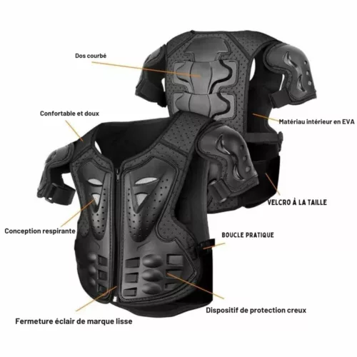 Veste moto enfant – Protection renforcée, style racing, sécurité optimale pour jeunes motards