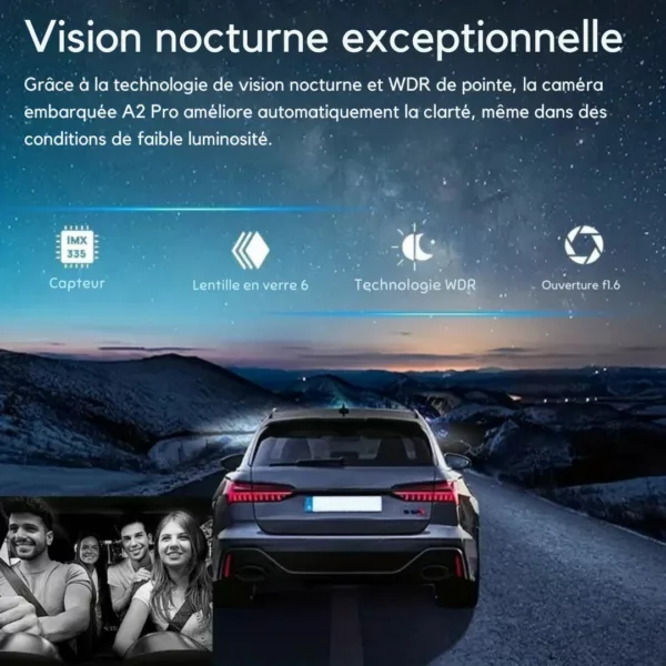 Caméra tableau de bord double objectif voiture – Image 8