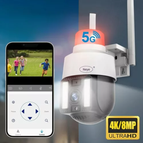 Caméra wifi extérieure rotative motorisée compacte