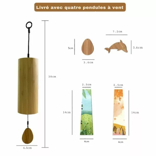 Carillon extérieur en bambou recyclé – Image 7