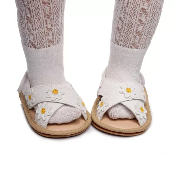 Nu-pieds bébé fille cuir respirant