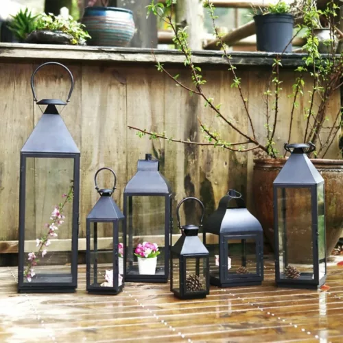 Photophore extérieur pour table de jardin