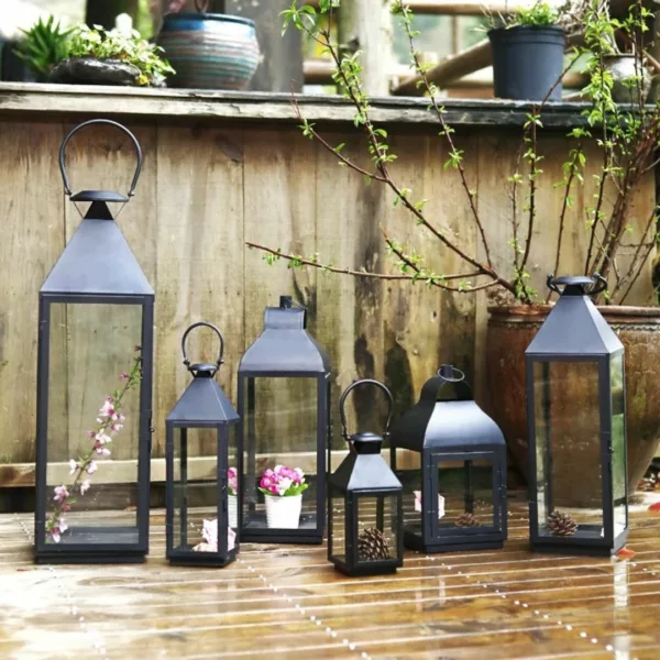 Photophore extérieur pour table de jardin