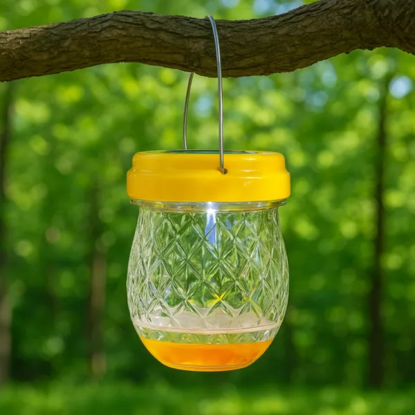 Piège à guêpes en verre décoratif – Élimine les insectes avec style pour vos repas en extérieur – Image 3