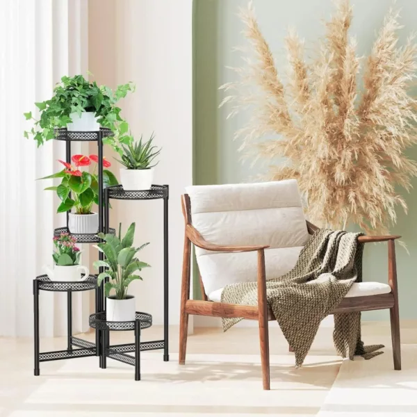 Porte-plantes extérieur en métal pliable – Image 2