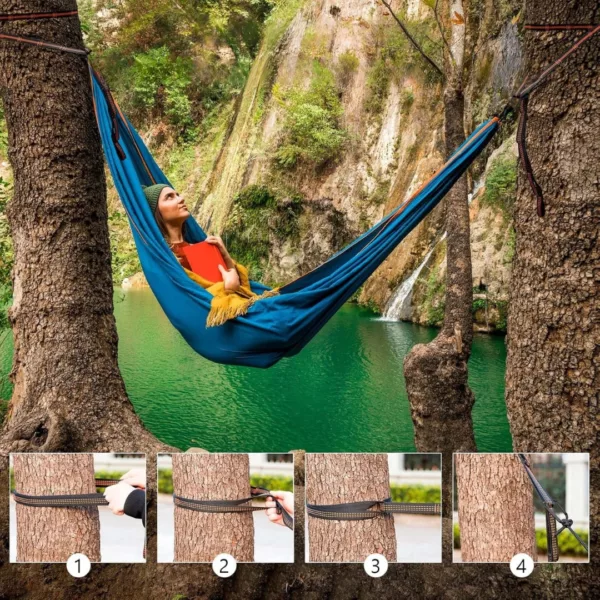 Sangle de suspension pour hamac – Installation rapide et sécurisée en extérieur – Résiste jusqu’à 200 kg – Image 2