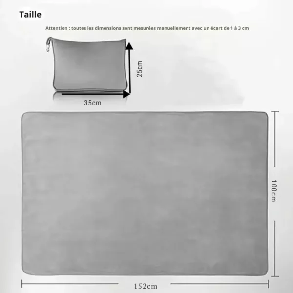 Couverture voyage légère compressible pour avion – Image 4