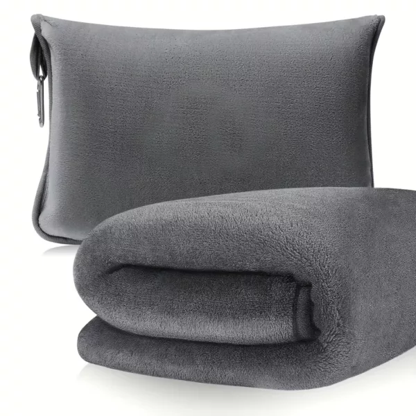Oreiller de voyage convertible en couverture – Image 8