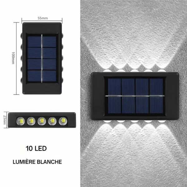 Applique solaire murale extérieure design – Image 10