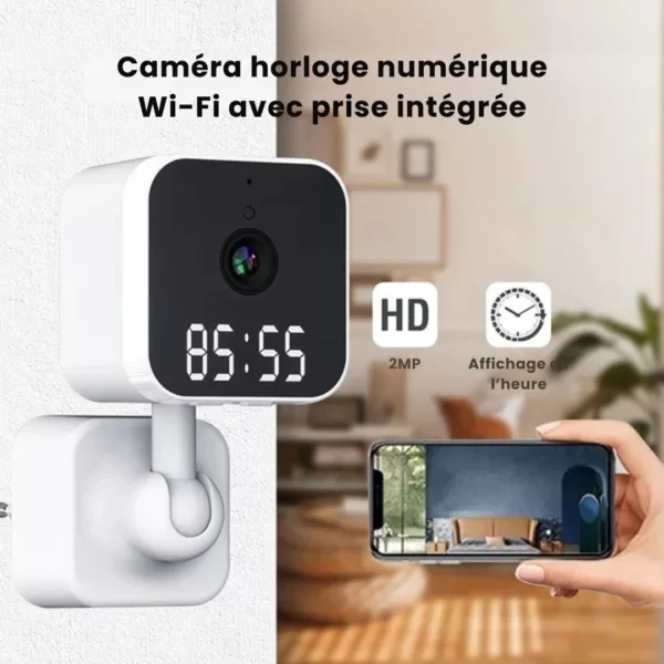 Caméra espion cachée dans horloge murale – Image 3