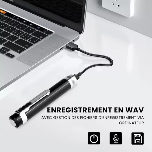 Caméra espion stylo avec enregistrement audio – Image 3