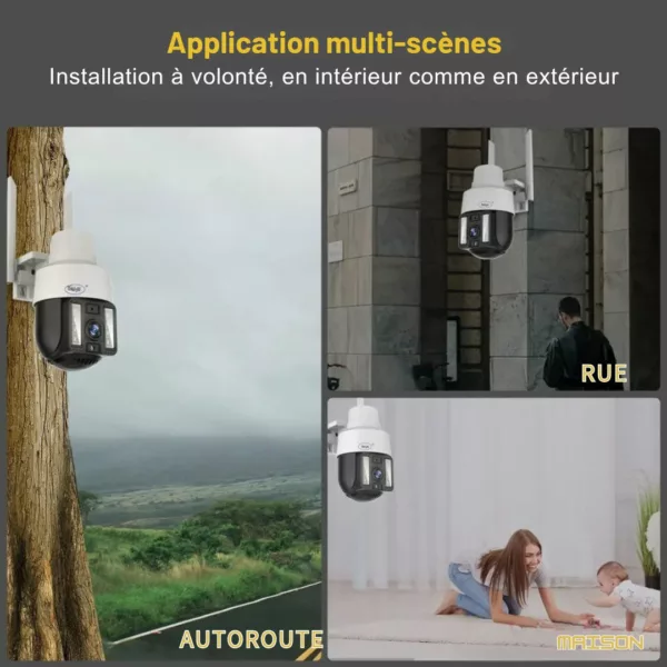 Caméra wifi extérieure rotative motorisée compacte – Image 2