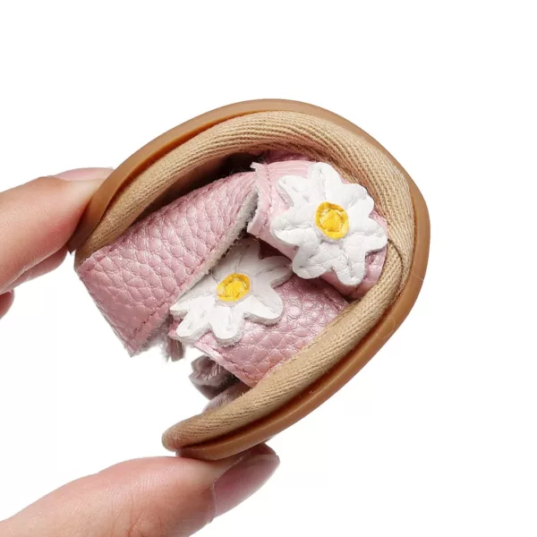 Nu-pieds bébé fille cuir respirant – Image 4
