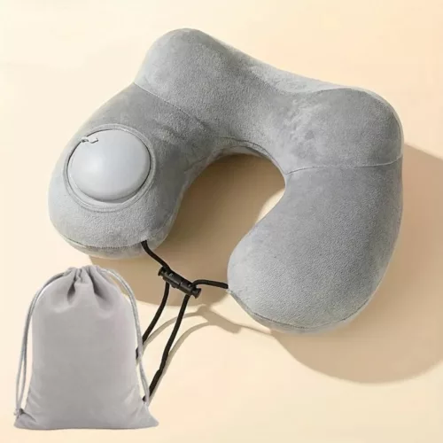 Oreiller de nuque gonflable pour voyage longue distance
