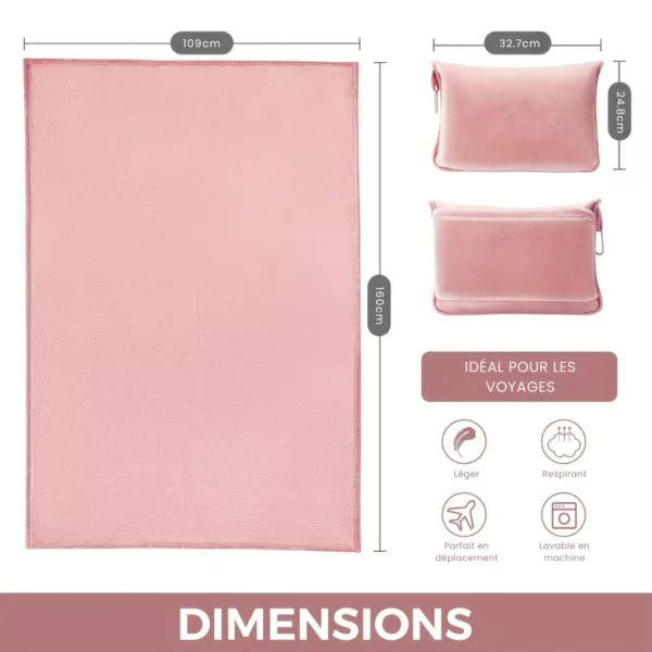 Oreiller de voyage convertible en couverture – Image 7