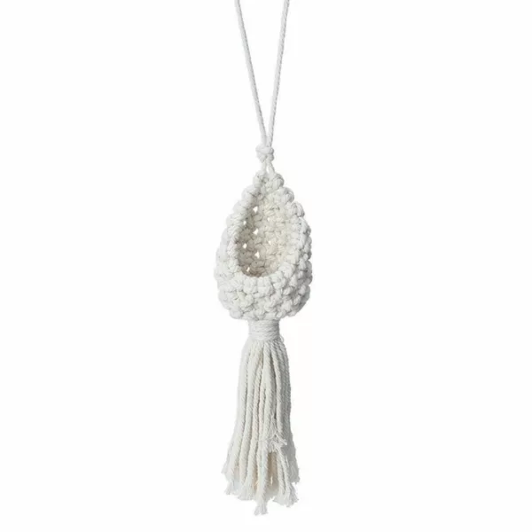 Suspension extérieure en macramé naturel – Image 5