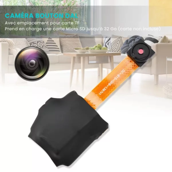 Caméra espion dans bouton de chemise – Image 2