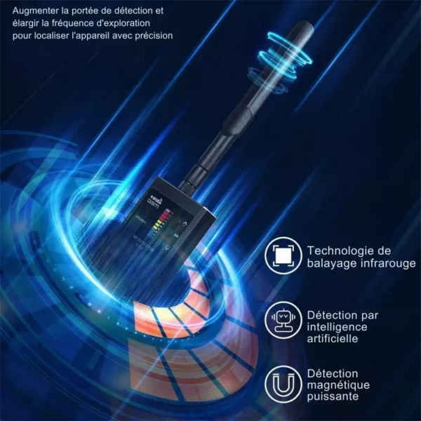 Détecteur de micros espions portatif multifréquence – Image 5