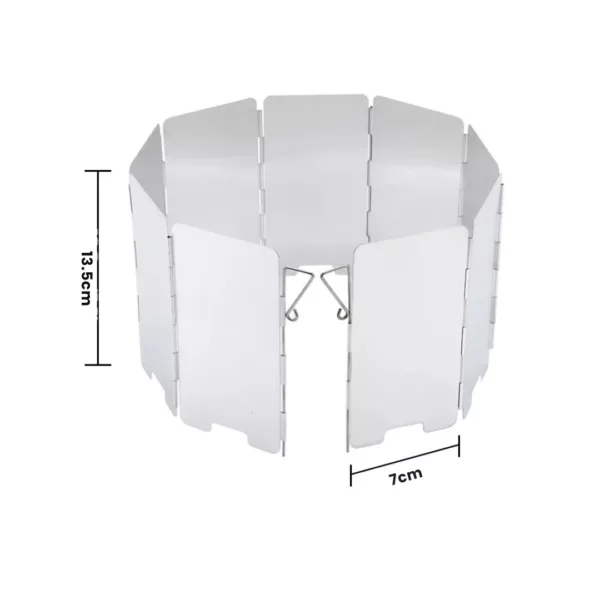 Pare-vent aluminium pliable réchaud – Cuisson efficace en plein air, coupe-vent compact pour bivouac et camping – Image 11