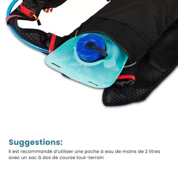 Poche à eau avec tuyau randonnée – Hydratation facile et mains libres pour longues marches et treks – Image 6