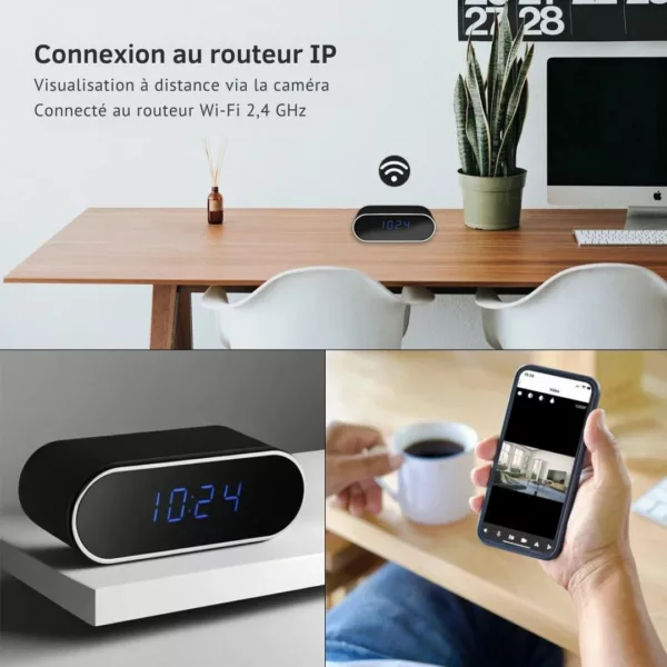 Réveil caméra espion avec vision nocturne – Image 3
