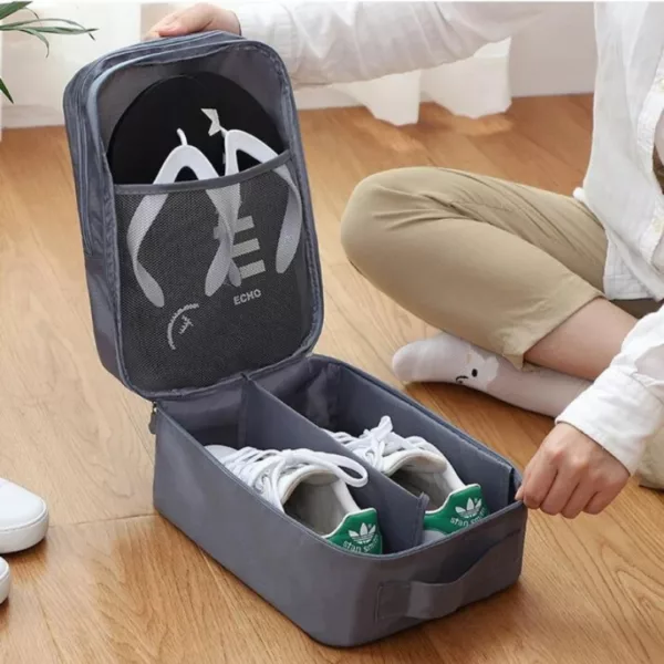 Sac de rangement chaussures voyage compact pliable – Image 2