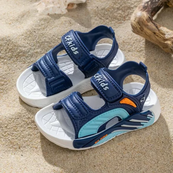Sandales à scratch pour enfant pieds larges – Image 5