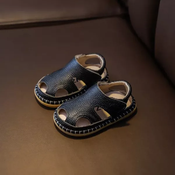 Sandales en cuir souple pour bébé – Image 3