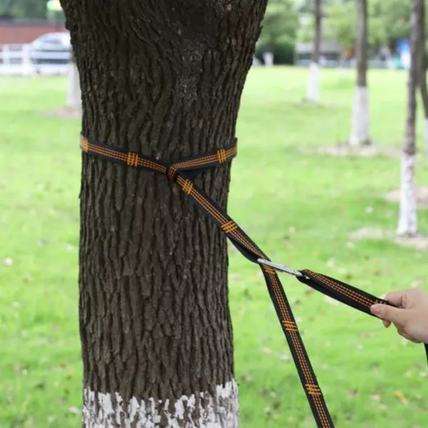 Support hamac arbre avec sangle – Installation rapide et sécurisée en extérieur – Idéal pour camping et détente – Image 2