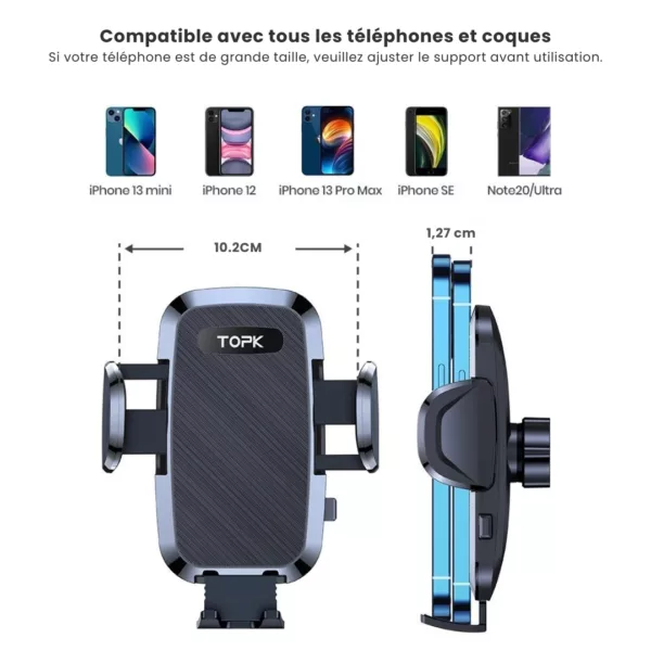 Support téléphone voiture ventilation voyage longue distance – Image 6