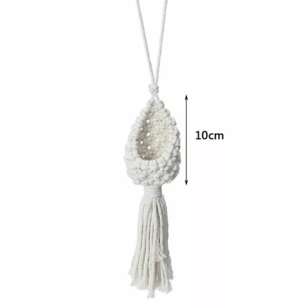 Suspension extérieure en macramé naturel – Image 4