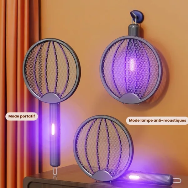 Tapette à mouches électrique avec lumière – Élimine instantanément moustiques et insectes volants, efficace jour et nuit – Image 3