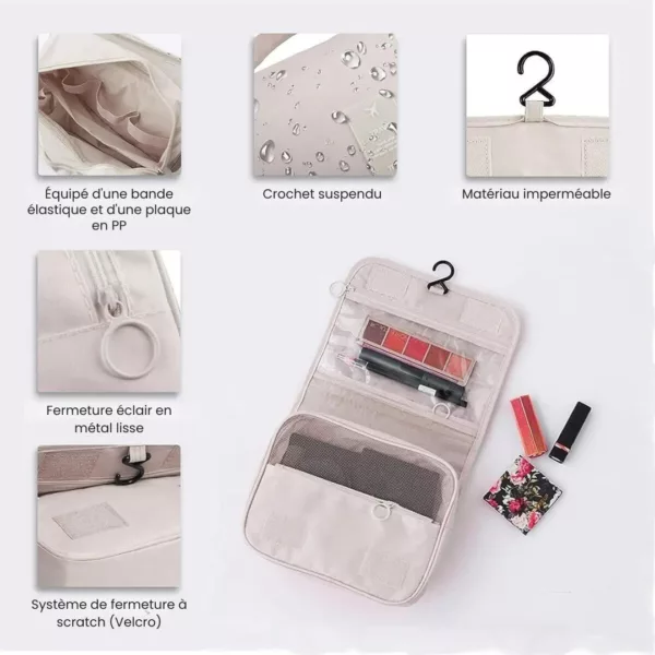 Trousse de toilette suspendue voyage imperméable – Image 4