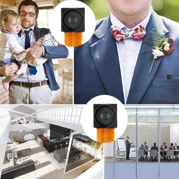 Caméra espion dans bouton de chemise – Image 3